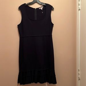 Navy dress with bottoms pleats